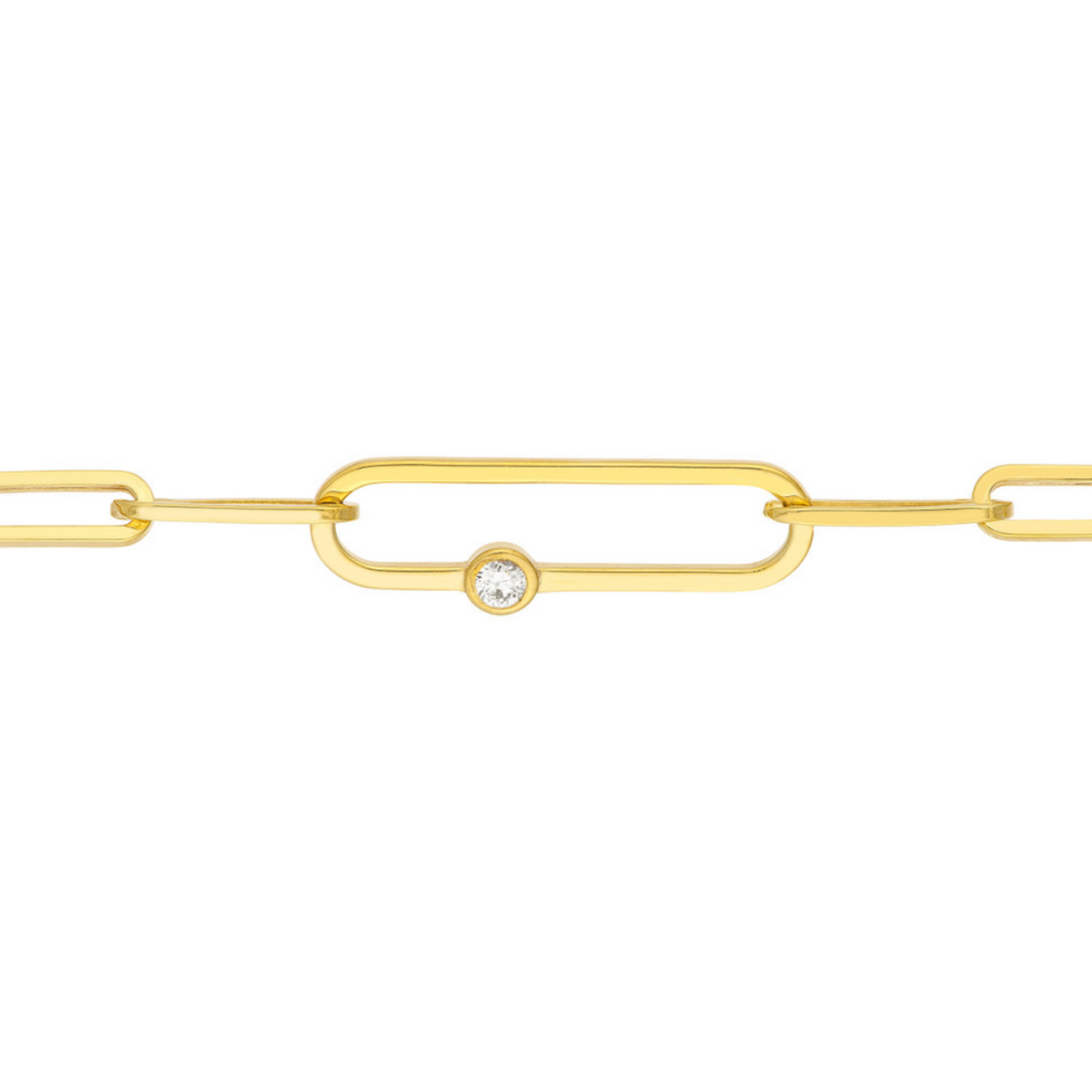 Diamond Paperclip Bracelet