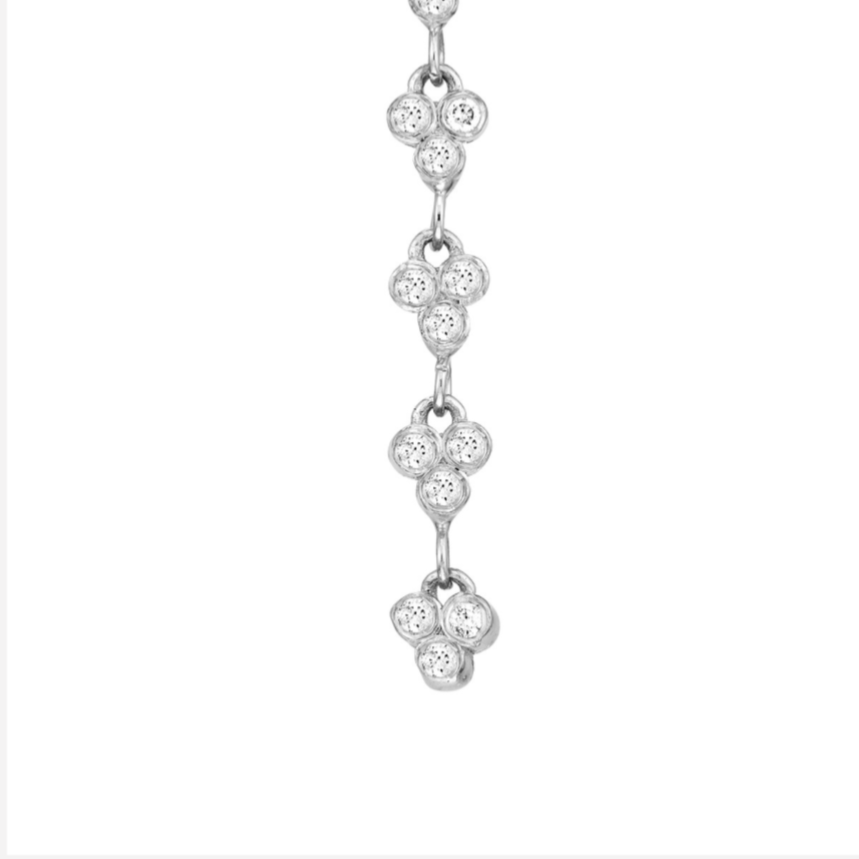 Diamond Bezel Trinity Dangle Earrings