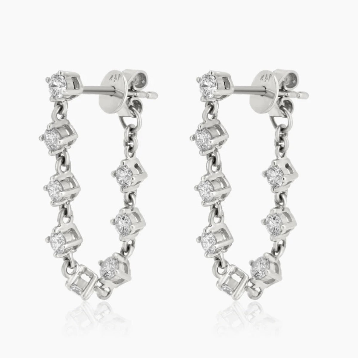 Diamond Chain Earrings