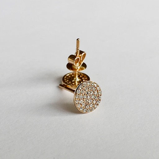 Diamond Pave Disc Stud