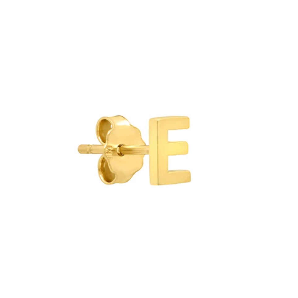 14K Gold Solitaire Studs – Baby Gold